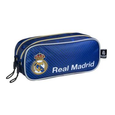 Imagem de Estojo Escolar Duplo Futebol Real Madrid Xeryus cor:AzulTamanho:únicog