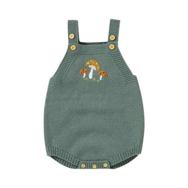 Imagem de Macacão De Verão Sem Mangas Para Bebês Meninas Em Tricô Acrílico, Roup