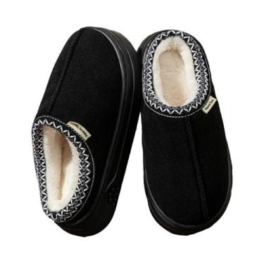 Imagem de Botas De Inverno Femininas Com Pelúcia Fuzzy, Antiderrapantes, Sola Ma