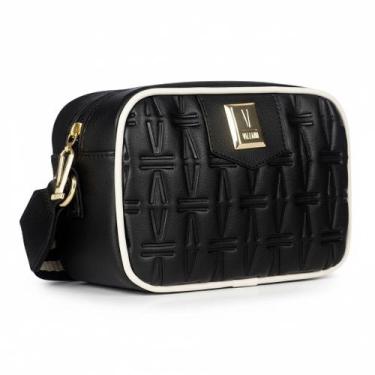 Imagem de Bolsa Vizzano Feminino Transversal Bicolor Preto Branco -, Preto, Bran