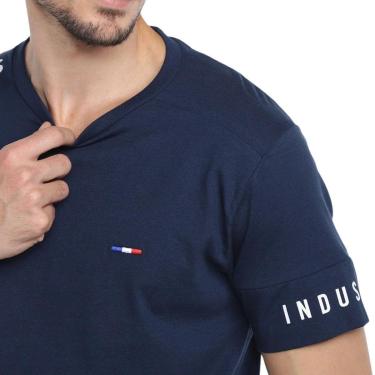 Imagem de Camiseta Masculina Industrie Especial França Paris Recortada Algodão-Masculino