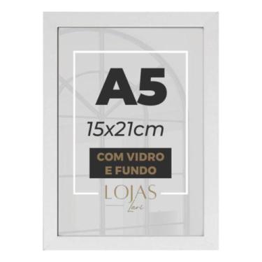 Imagem de Kit 3 Molduras A5 15x21cm Com Vidro Fotografia Poster Imagem - Branco 