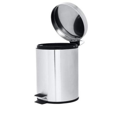 Imagem de Lixeira 12 Litros Aço Inox com Pedal e Cesto Removível Higiénico - Mak