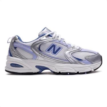 Imagem de Tênis New Balance 530 Unissex, 35, Prata, Azul