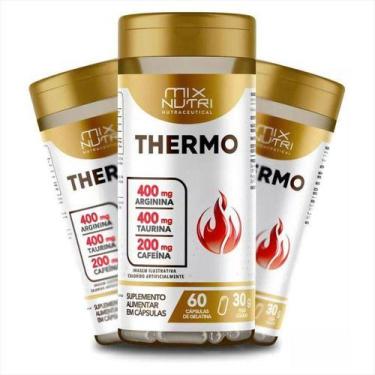 Imagem de Termogênico Cafeína 200mg Taurina Arginina 400mg 60cp c/3 - Mix Nutri
