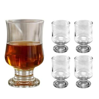 Imagem de Jogo 4 Copos Taças Vidro Paulista Cerveja Chopp Agua 250ml - CLICK HOU