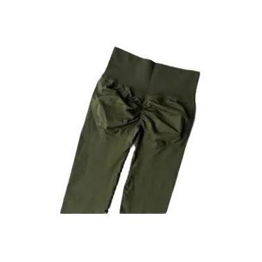 Imagem de Leggings De Yoga Sem Costura De Cintura Alta Com Efeito Empina Bumbum,