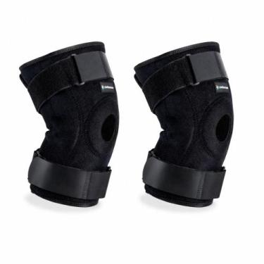 Imagem de Par Joelheira Articulada Ajustável Ortho Care Dellamed, Preto, unico