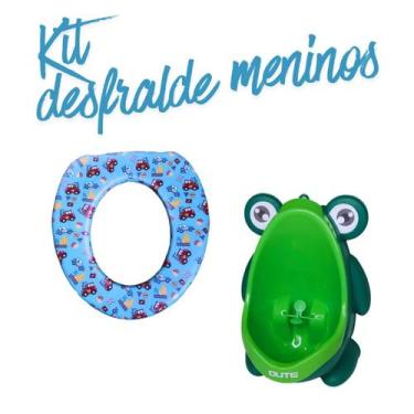 Imagem de Redutor de Assento Sanitário Almofadado + Penico Mictório Sapinho Desf
