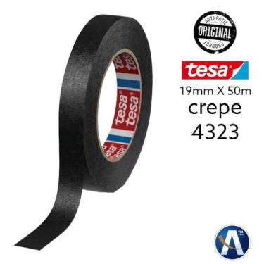 Imagem de Fita Crepe Preta Profissional 19mm x 50m Tesa 4323 - tesa