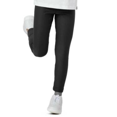 Imagem de Calça Legging Infantil Menina Suplex Preta Fitness Academia - Vrasalon
