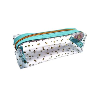 Imagem de Estojo Escolar Ultraclear D-colors Dreams Coração em PVC Transparente com Zíper Espaçoso para Materiais Escolares