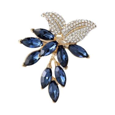 Imagem de Broche De Luxo Feminino Com Strass Em Formato De Uva E Pérolas, Acessó
