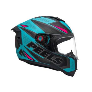 Imagem de Capacete Peels Icon Fast, Verde Água Fosco com Rosa, 58