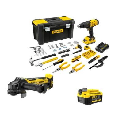 Imagem de Esmerilhadeira STANLEY SBG700B + Furadeira + Ganhe Bateria