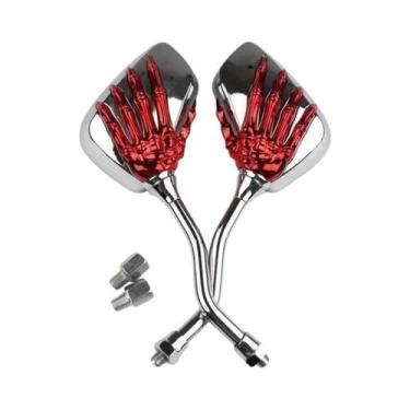 Imagem de Espelho Retrovisor Universal Cromado Para Bicicleta 2 Peças (Esquerdo 