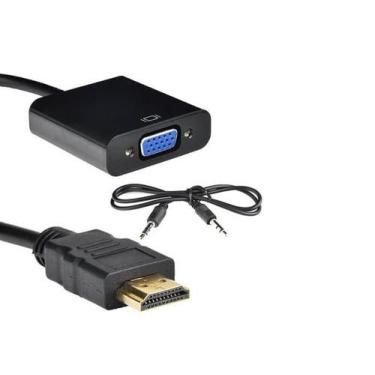 Imagem de Cabo Conversor Hdmi Macho X Vga Fêmea Com Áudio Cc-Hv100 Exbom