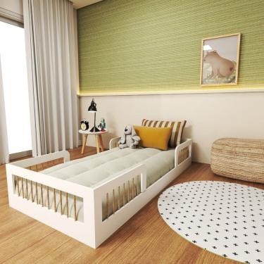 Imagem de Cama Infantil Montessoriana Solteiro Duna Zoe Branco
