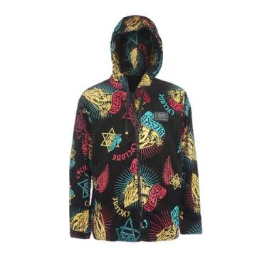 Imagem de Jaqueta Cyclone Veludo New Blessed, Preto, Vermelho, P