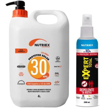 Imagem de Protetor Solar 30 FPS 4 Litros com Repelente 200ml NUTRIEX