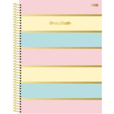 Imagem de Caderno Universitário Capa Dura Sharp Dash Feminino 1 Matéria 80 Folha