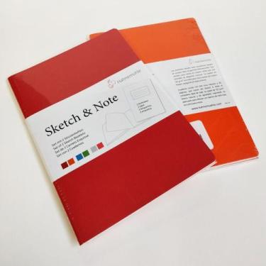 Imagem de Caderneta Sketch &amp Note 125g A4 C/ 20fls (Vermelho E Laranja) 10628