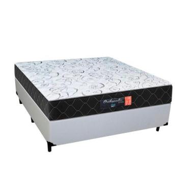 Imagem de Cama Box Casal + Colchão Semi Ortopédico Extra Firme Espuma D33 Colchõ