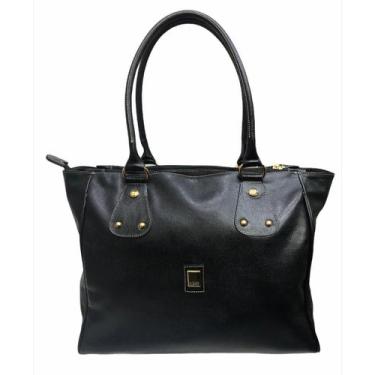 Imagem de Bolsa feminina tote couro mirian castro 1694 preta