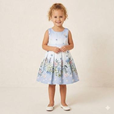 Imagem de Vestido marisol azul bebê menina TAM 4