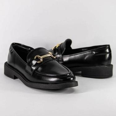 Imagem de Sapato Vizzano Mocassim Feminino - Estilo Elegante Confortável, Preto,