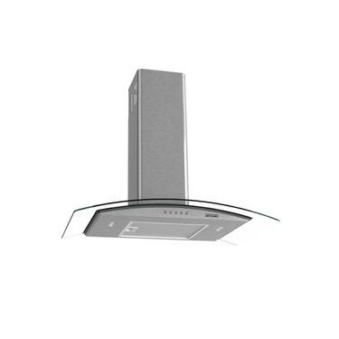 Imagem de Coifa de Parede Fogatti Clean Vidro Curvo Kromanox 75cm Inox Exaustor e Depurador 220V