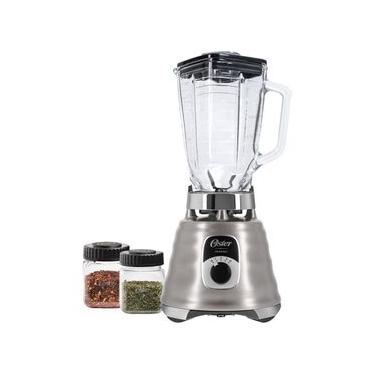 Imagem de Kit Liquidificador New Osterizer com Copos Individuais Jarra de Vidro Aço Escovado 110V Oster