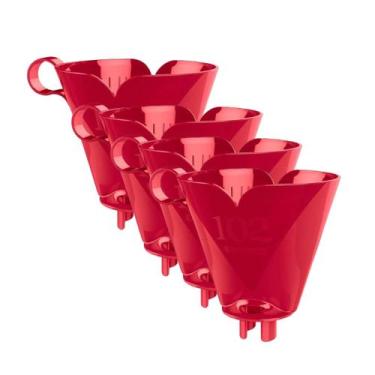 Imagem de Kit 4 Porta Filtro de Café Sanremo 102 vermelho Plástico bom