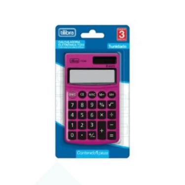 Imagem de Calculadora de Bolso Tilibra Rosa TC03