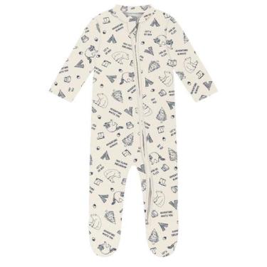 Imagem de Macacão Infantil Suedine Abelhinhas - Rovitex, P, Branco