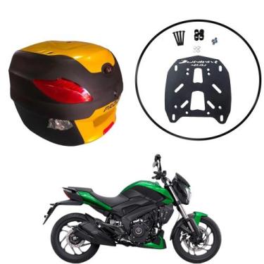 Imagem de Baú Moto Universal Awa 41 L + Suporte Sup Bajaj Dominar 400, Dourado