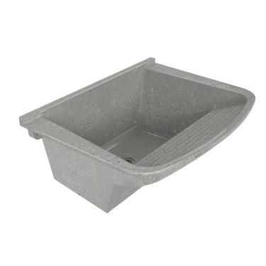 Imagem de Tanque de Lavar Roupa em Mármore Sintético Granitado 55x41cm - AJ Rora