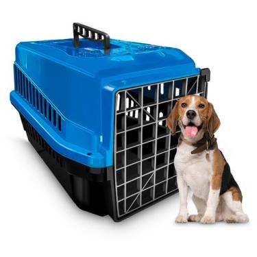 Imagem de Caixa De Transporte Cães Gato Pet Grande Porte Número 5 - Mec Pet, Azu