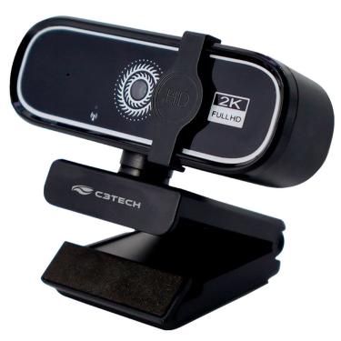 Imagem de Webcam WB-200BK Resolução QHD 2K com Microfone e Tampa de Privacidade Preto C3tech 2560X1440