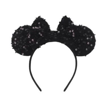 Imagem de Faixa De Cabelo De Veludo Mickey Mouse Para Mulheres E Crianças, Acess