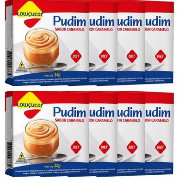 Imagem de Kit 8 Unid. Pudim Lowçucar Zero Açúcares Sabor Caramelo 25g