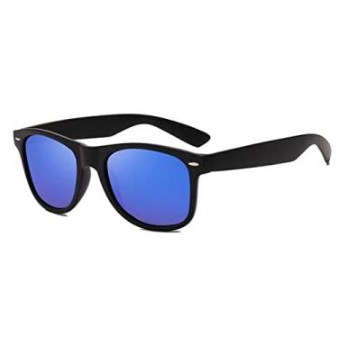Imagem de Óculos de Sol Masculino Polarizado Unissex UV400 Lente Polarizada (Preto-Azul)