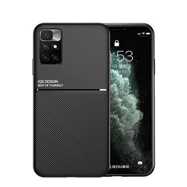Imagem de Kepuch Mowen Capa para Xiaomi Redmi 10/Redmi Note 11 4G 2021 - Case Placa de Metal Embutida para Xiaomi Redmi 10/Redmi Note 11 4G 2021 - Preto