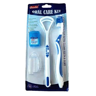 Imagem de Higiene dentária para higiene bucal, hálito fresco, limpeza de língua dos dentes, escova de dentes, raspador, kit de clareamento de fio dental