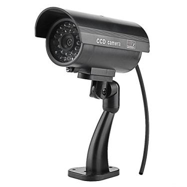 Imagem de Câmeras simuladas Bullet Dummy Câmera de vigilância falsa com câmera de segurança falsa LED piscante para segurança residencial