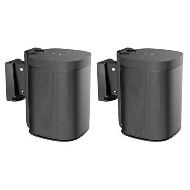Imagem de ynVISION.DESIGN Suporte de parede ajustável compatível com Sonos One, One SL e Play:1 alto-falante | pacote com 2 | (preto)