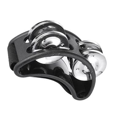 Imagem de Qudai 1 peça de instrumento musical de percussão pandeiro com 2 conjuntos de sino de metal PC