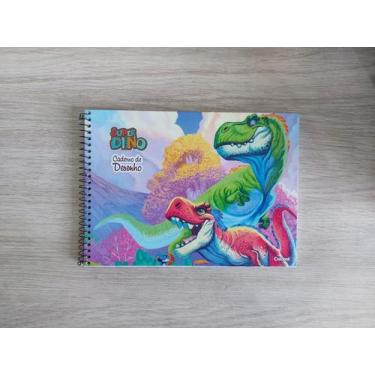 Imagem de Caderno De Desenho Credeal Super Dino 80 Folhas