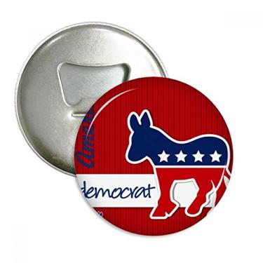 Imagem de Emblema America Donkey Democrat abridor de garrafas ímã de geladeira emblema multifuncional