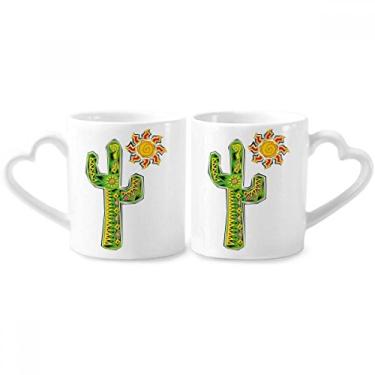 Caneca Porcelana Plantas Flores Flor Cacto Cactos Desenho